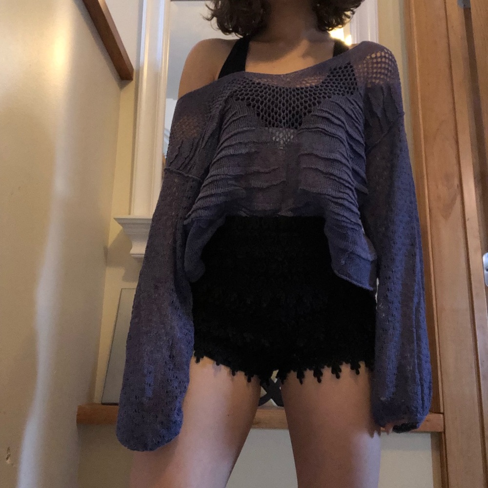 Free People open knit sweater